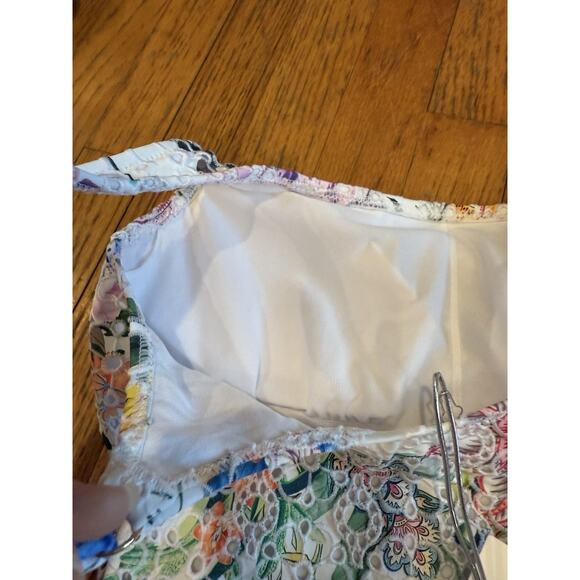 NWT Johnny Was Neon Jungle Eyelet One Piece Swimsuit Size Small $228 - Picture 9 of 11